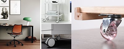 Furniture Fixed Casters with Brakes