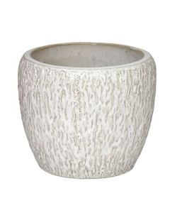 Flower pot, ceramic, cream, 19x19x15.5 cm