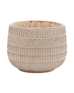 Flower pot, ceramic, terracotta, 23x23x21 cm