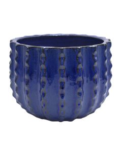 Flower pot, ceramic, blue, 21.5x21.5x16 cm