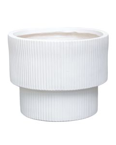 Flower pot, fibreclay, white, 37x37x30 cm