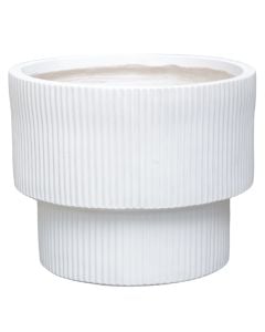 Flower pot, fibreclay, white, 45x45x37 cm