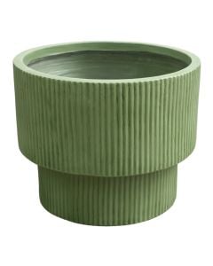 Flower pot, fibreclay, green, 37x37x30 cm