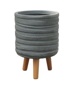 Flower pot, fibreclay, grey, 30.5x30.5x46 cm