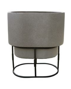Flower pot, fibreclay, taupe, 42x27x50 cm