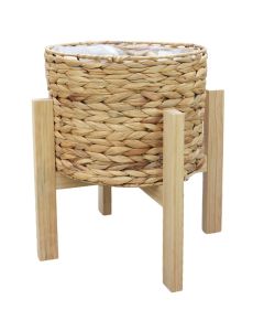 Flower pot, straw, natural, 29x22 cm