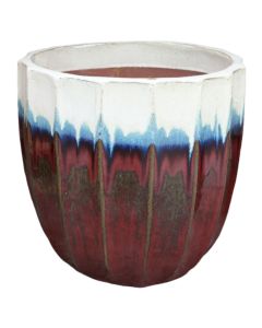 Flower pot, L, Maya, terracotta, brown/white,  36x36xH34 cm