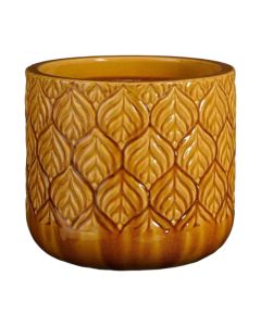 Flower pot, Oran, M, ceramic, ochre, Ø28xH25 cm