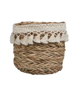 Basket, S, straw, natural, 15xH16 cm