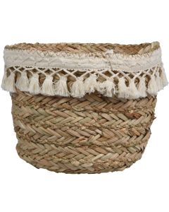 Basket, M, straw, natural, 20xH18 cm