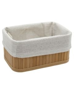 Organization box ''Pampea S'', bamboo material, natural wood color