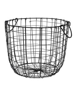 Basket, M, metal, black