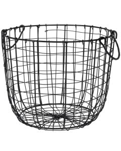 Basket, L, metal, black