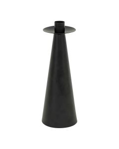 Candle holder, M, metal, black, Ø8.5xH24.5 cm