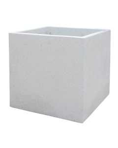 Flower pot, M, concrete, white, 50x50xH50cm