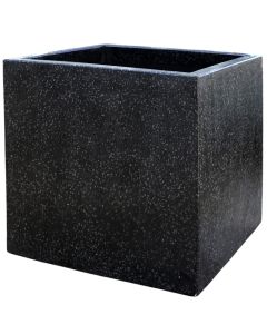 Flower pot, L, concrete, black, 60x60xH60cm
