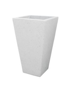 Flower pot, S, concrete, white, 26x26xH45cm