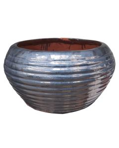 Flower pot, S, ceramic, black, Ø57xH31 cm