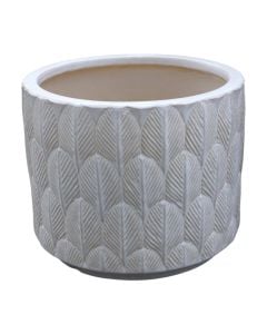 Flower pot, M, ceramic, beige, Ø26xH22 cm