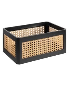 Decorative box, M, wooden, black/brown, 35x25xH16 cm