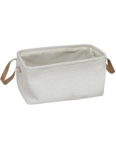 Decorative basket, Loe, L, polyester, grey