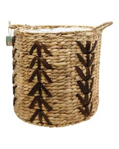 Basket for flowers, M, seagrass, brown