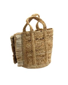 Decorative basket, S, jute, brown