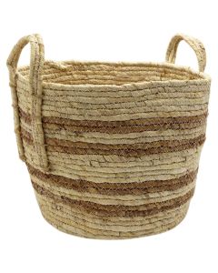 Decorative basket, L, seagrass, natural