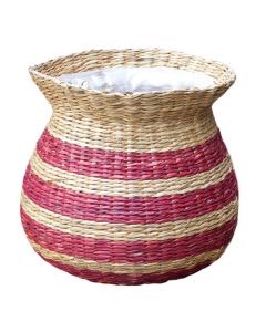 Basket for flowers, S, seagrass, brown