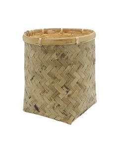 Basket for flowers, S, bamboo, beige