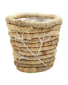 Basket for flowers, M, seagrass, natural