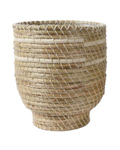 Basket for flowers, M, seagrass, natural/white