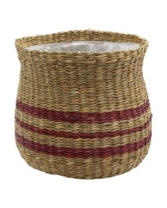 Basket for flowers, M, seagrass, natural/brown