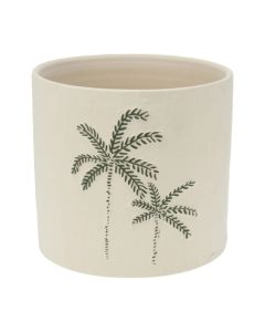 Flower pot, ceramic, white, H15 x ø16.5 cm, size M
