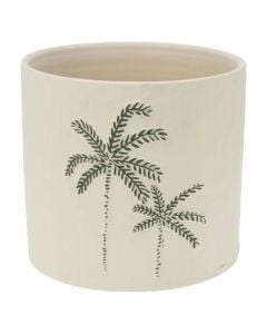 Flower pot, ceramic, white,  H17.5 x ø20 cm, size L