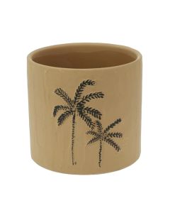 Flower pot, ceramic, brown, H12 x ø13.8 cm, size S