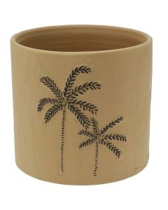 Flower pot, ceramic, brown, H17.5 x ø20 cm, size L