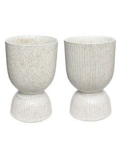 Flower pot, S, ceramic, Grey