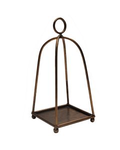 Candle Holder, M, metal, golden