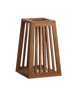 Decorative lantern, M, wooden, brown,  16x16xH25cm