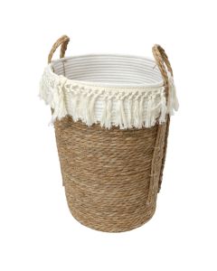 Storage basket, straw, natural, Ø35xH41 cm