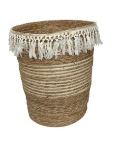 Storage basket, straw, natural, Ø38xH43 cm
