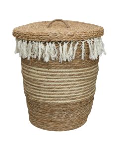 Storage basket, straw, natural, Ø42xH49 cm