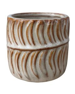 Flower pot, cermaic, beige