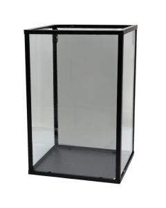 Candle holder, glass, black,