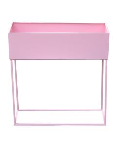 Flower pot, metallic, pink, 46x17xH48 cm