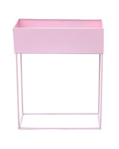 Flower pot, metallic, pink, 50x20xH64 cm