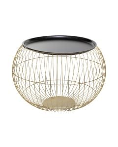 Side table, S, alya, iron, gold, Ø49xH35 cm