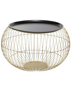 Side table, M, alya, iron, gold, Ø66.5xH40 cm