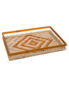 Tray, M, haci, bamboo, beige, 40x30xH5cm